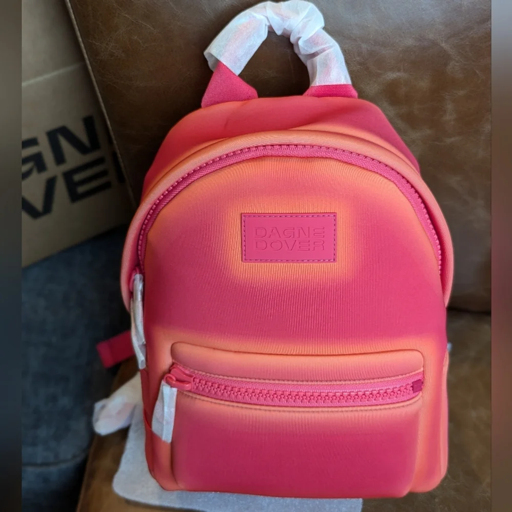 NWT Dagne Dover Small Dakota Neoprene Backpack - Heatwave - Picture 6 of 9